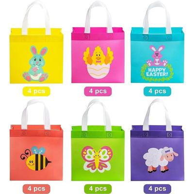 24 Pcs Easter Gift Bags with Handles