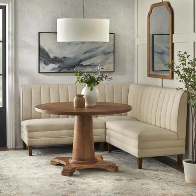 Lifestorey Kerrington 4-Piece Channel Back Upholstered Banquette Set