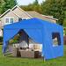 Outdoor 10x 10Ft Pop Up Gazebo Canopy Removable Sidewall with Zipper, 2pcs Sidewall with Mosquito Netting,with 4pcs Sand Bag