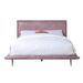 Plethoria Givens Leather Standard Bed Upholstered/Metal/Genuine Leather in Pink | 41.5 H x 73.5 W x 91.5 D in | Wayfair AQ16500DB