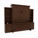 Rosalind Wheeler Henderson Queen Storage Murphy Desk Bed - 2 Piers Wood in Brown | 87 H x 109 W x 109 D in | Wayfair