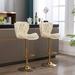 House of Hampton® Set Of 2 Bar Stools, With Chrome Footrest & Base Swivel Height Adjustable Mechanical Lifting Velvet & Golden Leg Simple Bar Stool | Wayfair