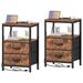 17 Stories Casella Metal Nightstand Wood/Metal in Black/Brown | 23.58 H x 15.71 W x 11.81 D in | Wayfair 338CF8368E954FC9ABD8D6AED0260CE1