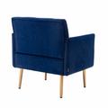 Club Chair - Mercer41 Witby 31.10" Wide Tufted Velvet Club Chair Metal in Blue | 31.5 H x 31.1 W x 25.59 D in | Wayfair