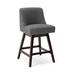 Wade Logan® 26 Inch Bar Stools Set Of 3, Swivel Counter Stools w/ Back, Upholstered Barstools, Solid Wood Legs w/ Footrest | Wayfair