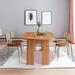 Latitude Run® 102.36" Solid Wood Half-circle Dining Table Wood in Brown | 29.53 H x 102.36 W x 39.37 D in | Wayfair