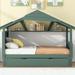 Harper Orchard Lilith Bed Wood in Green | 61.1 H x 40.6 W x 78.7 D in | Wayfair A428C6193CE6492A8C1EE9042618595B