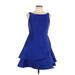 Adrianna Papell Cocktail Dress - Fit & Flare: Blue Dresses - Women's Size 10