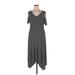 Lane Bryant Casual Dress - Midi: Gray Chevron/Herringbone Dresses - Women's Size 14 Plus