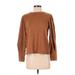 Dolan Long Sleeve Top Brown Crew Neck Tops - Women's Size Small Petite