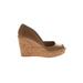 Via Spiga Wedges: Tan Print Shoes - Women's Size 6 - Round Toe