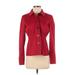 Jones New York Signature Jacket: Short Red Print Jackets & Outerwear - Women's Size Small