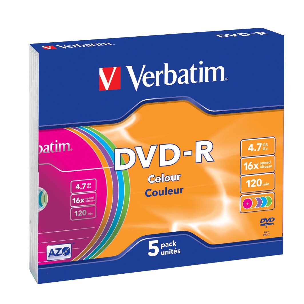 Verbatim DVD-R Colour 4,7 GB 5 Stück(e) Image