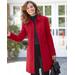 Blair Women's Larry Levine Updated Wool Coat - Red - 3X - Womens