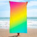 arc-en-ciel tie-dye microfibre éponge tissu plage serviette de bain bord de mer assis couverture châle sueur serviette