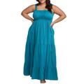 Resort Wear Cotton Cover-up Maxi Sundress