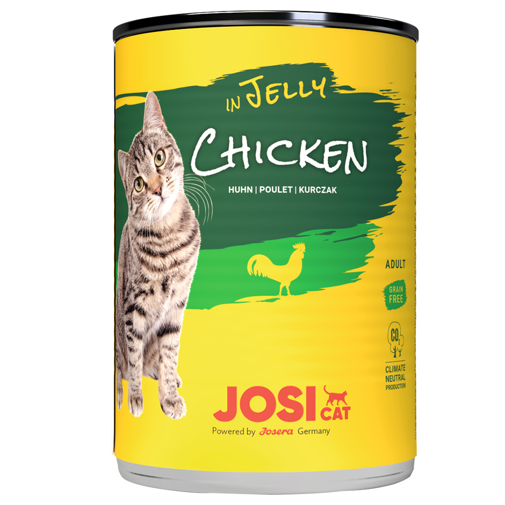 12x 400g de nourriture humide en gelée au poulet Nourriture pour chat humide