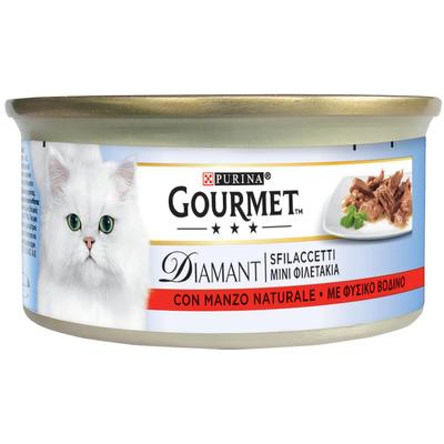 48x85g natural bœuf Gourmet Diamant Wet pour chats
