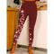 Damen Yoga-Leggings Bauchkontrolle Po-Lifting Hohe Taille Yoga Fitness Fitnesstraining Strumpfhosen Leggings Blumenmuster 1 # 2 # 8 # Spandex Herbst Sport Sportkleidung Dehnbar Schmaler Schnitt