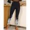 Damen Yoga-Leggings Bauchkontrolle Po-Lifting Hohe Taille Yoga Fitness Fitnesstraining Strumpfhosen Leggings Blumenmuster 1 # 2 # 8 # Spandex Herbst Sport Sportkleidung Dehnbar Schmaler Schnitt