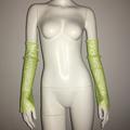 Transparenter Mesh-Strassstein Handlose Handschuhe Lange Handschuhe Metallisch Glanz Sexy Spitze Für Scheibe Cosplay Karneval Damen Modeschmuck Modeschmuck