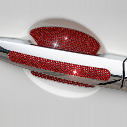 starfire 1/2/4pcs strass adesivi maniglia porta auto - bling accessori per auto adesivi protezione maniglia porta glitter cristallo e decalcomanie antigraffio adesivo auto riflettente sicurezza per