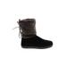 TOMS Boots: Winter Boots Wedge Boho Chic Black Shoes - Women's Size 8 1/2 - Round Toe