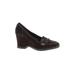 Via Spiga Wedges: Burgundy Print Shoes - Women's Size 10 - Almond Toe