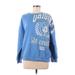 Disney Sweatshirt: Blue Print Tops - Women's Size Medium