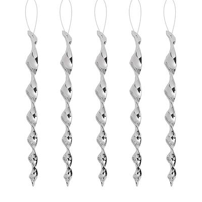 5 Pack Swivel Bar Bird Repellent Sticks – Reflective Spiral Garden Deterrent Rods, Glossy Outdoor Decoration and Pest Control