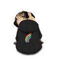 Dog Hoodie With Letter RAINBOW Print Text memes Dog Sweaters for Large Dogs Dog Sweater Solid Soft Brushed Fleece Dog Clothes Dog Hoodie Sweatshirt with Pocket