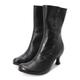 Women's Boots Plus Size Vintage Shoes Heel Boots Outdoor Daily Solid Color Color Block Mid Calf Boots Winter Kitten Heel Round Toe Elegant Vintage Casual Walking PU Zipper Black Purple Brown