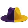 Wide Brim Fedora Sun Hat Fashion Jazz Hat Panama Hat For Men Women Holiday Super Foot Bowl Sunday Party