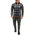 men's activewear sets - winter long sleeve classic plaid tracksuit - full-zip sweatshirt jacket with pants for mens - stylish sportswear for men gym - xmas gifts for men