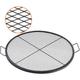 Grille de Cuisson 91 cm de Diametre Grille de Barbecue Ronde en Acier Capacite de Charge de 20 kg