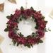 Wiueurtly Hydrangea Wreath Fall Wreaths Autumn Hydrangea Peony Simulation Wreath Decoration Door Wall Pendant Window