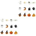 60 Pcs Toy Magnets Halloween Goodies Halloween Favors Fridge Stickers Refrigerator Sticker Pumpkin Ghost Fridge Magnets Mini Plastic Resin