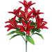 Artificial Flowers Tiger Lily Real Touch Fake Flowers for Wedding Home Party Garden Shop Office Decoration Plastic Lily 10 Bouquets Faux Flowers.