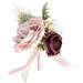 Pretxorve Rose Men and Women s Wedding Ball Flower Accessories Wrist Flower Wedding Artificial Flower Corsage Accessories A