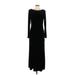 David Warren Casual Dress - A-Line: Black Solid Dresses - New - Women's Size 12