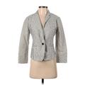 Ann Taylor LOFT Outlet Blazer Jacket: Ivory Stripes Jackets & Outerwear - Women's Size 0