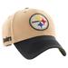 Men's '47 Khaki/Black Pittsburgh Steelers Dusted Sedgwick MVP Adjustable Hat