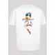 Kurzarmshirt F4NT4STIC "Herren Wonder Woman Jump with Heavy Oversize Tee" Gr. XS, weiß (white) Herren Shirts T-Shirts