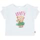 Print-Shirt LEVI'S KIDS "LVG HULA RUFFLE SHOULDER TEE" Gr. 3M (62), weiß (bright white) Baby Shirts T-Shirts