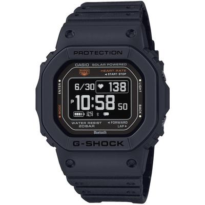 Smartwatch CASIO G-SHOCK, schwarz (schwarz, orange schwarz), Smartwatches, Solaruhr, Armbanduhr, Herrenuhr, Stoppfunktion,Herzfrequenzmesser Image