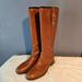 Coach Shoes | Coach Easton Tall Leather Riding Boot | Color: Brown/Gold | Size: 11