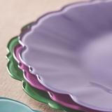 Anthropologie Dining | Adley Purple Glass Plates / Chargers Set Of 4 | Color: Purple | Size: Purple/Lilac Set Of 4