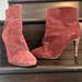 Free People Shoes | Free People Fairfax Suede Slouchy Heeled Ankle Bootie Size 38 / 7 Rust Color | Color: Pink/Red | Size: 7