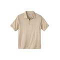 Men's Big & Tall 1/4 Zip drop needle polo by KingSize in Beige (Size XL)