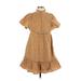 lost & wander Casual Dress - A-Line Mock Short sleeves: Tan Dresses - New - Women's Size Small